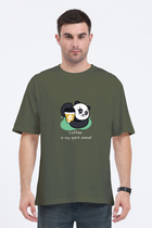 Caffeinated Panda - Oversized T-Shirt