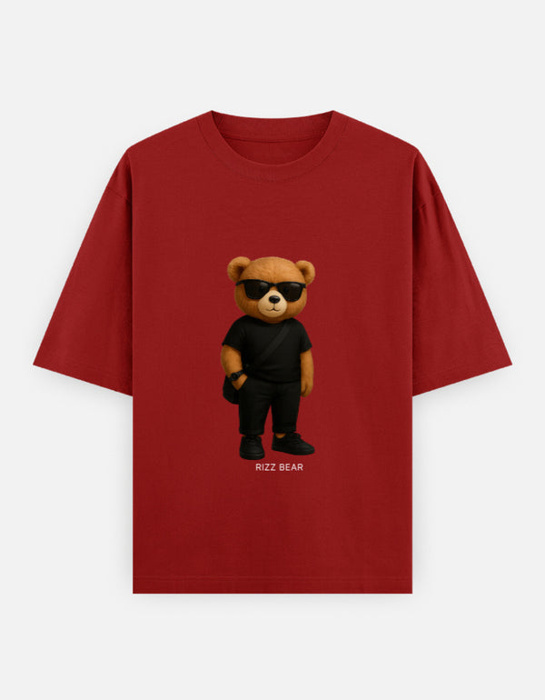 Rizz Bear Blackout – Oversized T-Shirt