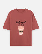 Just a Girl Who Likes Coffee β Oversized T-Shirt