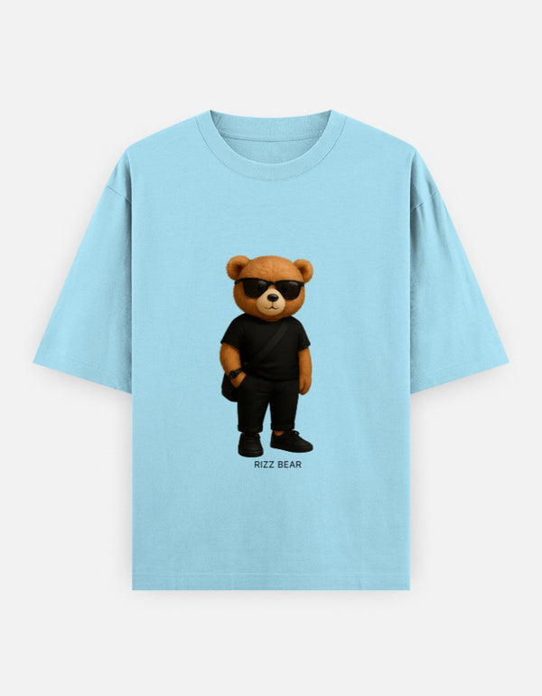 Rizz Bear Blackout – Oversized T-Shirt