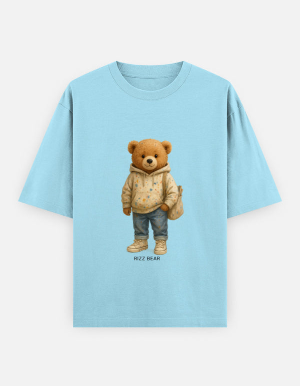Rizz Bear College Drip – Oversized T-Shirt