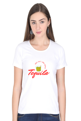 Women's Tequila Ritual T-Shirt with colorful tequila cocktail graphic