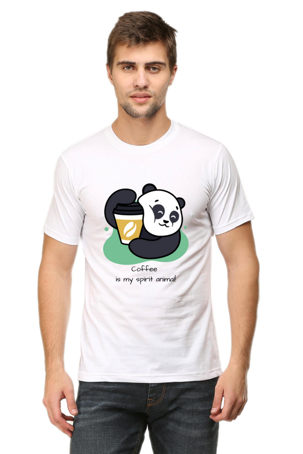 Caffeinated Panda T-Shirt – Men's Regular Fit