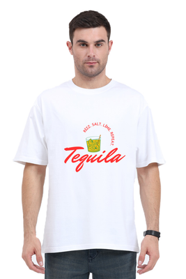 Oversized t-shirt with Tequila Ritual cocktail graphic by Rizz Studio
