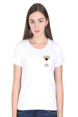 Women's Espresso Martini T-Shirt with espresso martini glass graphic