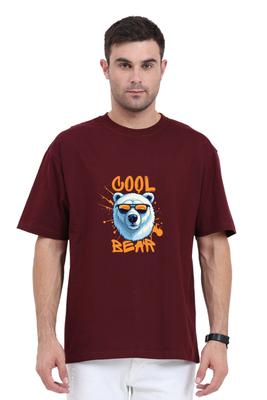 Cool Bear oversized t-shirt with bear wearing sunglasses graphic