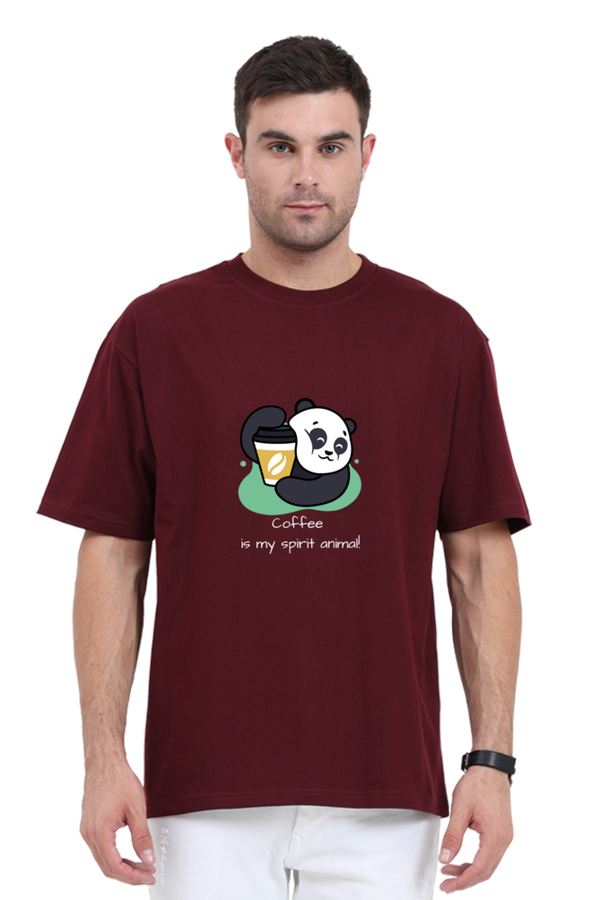 Caffeinated Panda - Oversized T-Shirt