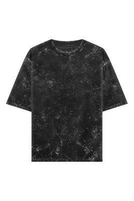 Oversized t-shirt with unique acid wash pattern by Rizz Studio