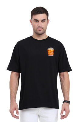 Oversized Whiskey T-Shirt with whiskey glass graphic