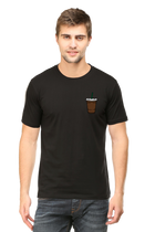 Coffee Glass (Chest Print) T-Shirt – Men's Regular Fit