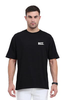 Rizz text written on the chest pocket area – Oversized T-shirt by Rizz Studio