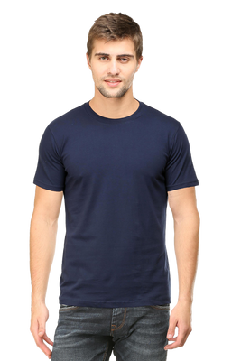 Plain men’s classic solid t-shirt in neutral color by Rizz Studio