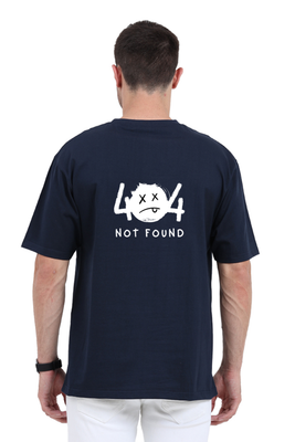 404 Not found written with the 0 as an emoji on the back – Oversized T-shirt by Rizz Studio
