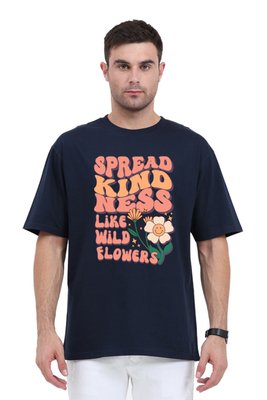 Oversized Spread Kindness T-Shirt with positive message graphic