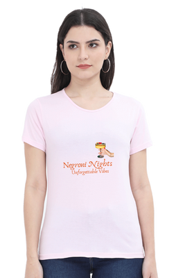 Women's Negroni Nights T-Shirt with Negroni cocktail graphic