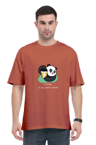 Caffeinated Panda - Oversized T-Shirt