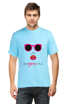 Regular fit t-shirt with abstract face graphic in pink shades