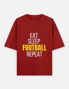 Eat Sleep Football Repeat – Oversized T-Shirt