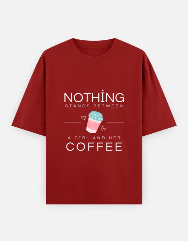 Girl & Her Coffee – Oversized T-Shirt