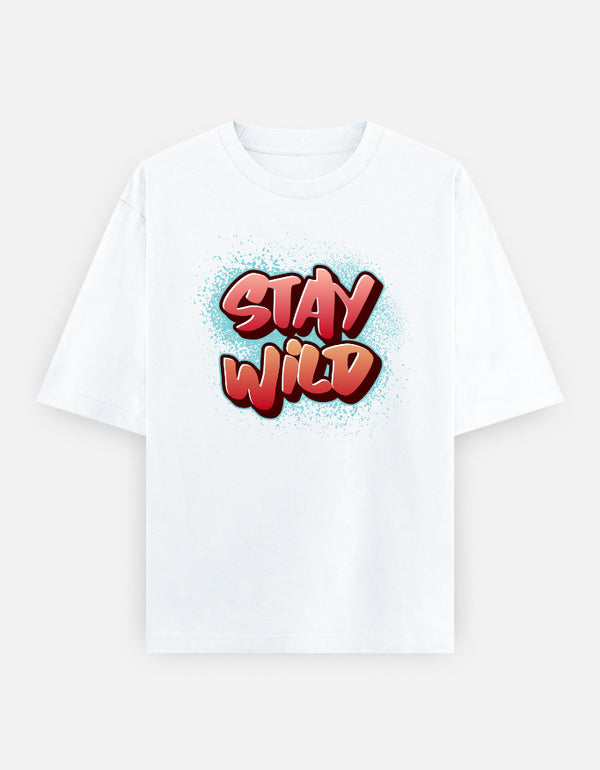 Stay Wild – Oversized Graffiti T-Shirt