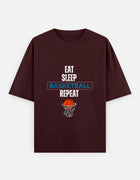 Eat Sleep Basketball Repeat – Oversized T-Shirt