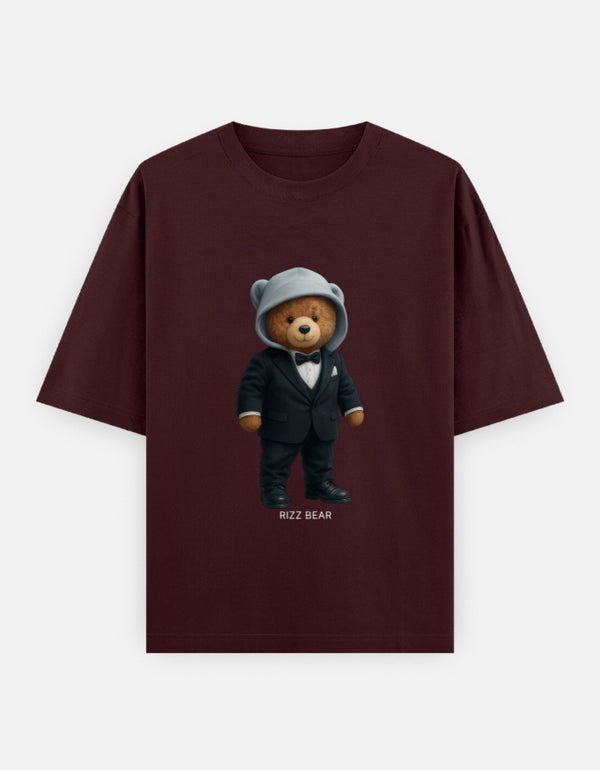 Rizz Bear Tux Vibes – Oversized T-Shirt