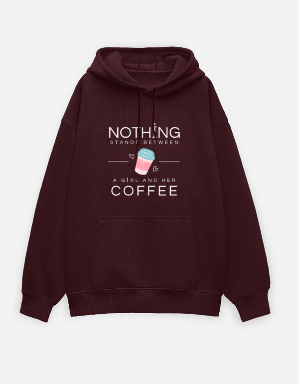 A Girl and Her Coffee – Oversized Hoodie