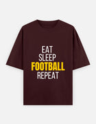 Eat Sleep Football Repeat – Oversized T-Shirt