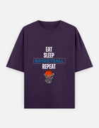 Eat Sleep Basketball Repeat – Oversized T-Shirt