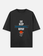 Eat Sleep Basketball Repeat – Oversized T-Shirt