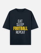 Eat Sleep Football Repeat – Oversized T-Shirt