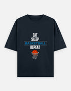 Eat Sleep Basketball Repeat – Oversized T-Shirt
