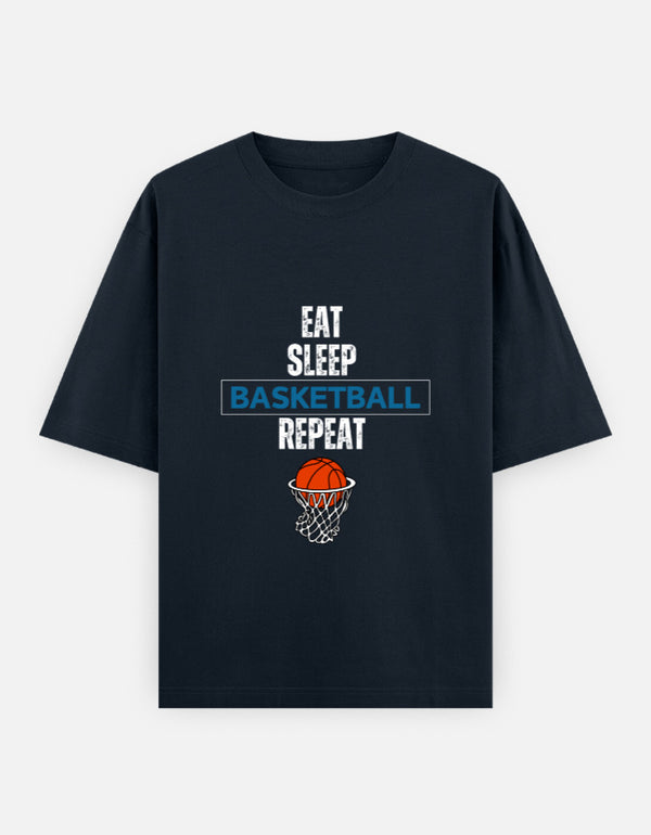Eat Sleep Basketball Repeat – Oversized T-Shirt