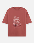 Coffee Now, Wine Later – Oversized T-Shirt