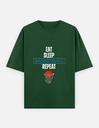 Eat Sleep Basketball Repeat – Oversized T-Shirt