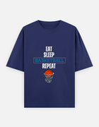 Eat Sleep Basketball Repeat – Oversized T-Shirt