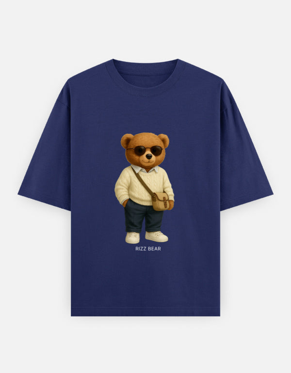 Rizz Bear Preppy Cool – Oversized T-Shirt