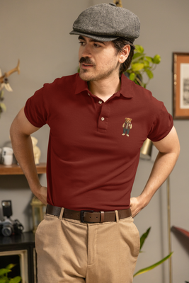 Rizz Bear Varsity Vibe – Polo T-Shirt