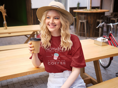 Girl & Her Coffee – Oversized T-Shirt